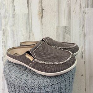 GECKO MAN Men's Size 9 Canvas Slippers Slip On Shoes Saddle Brown Color